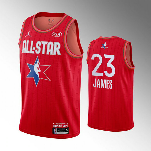 Maillot All Star 2020 Homme LeBron James 23 Rouge